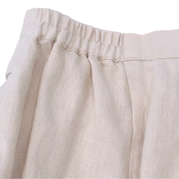 Linea by Louis Dell’Olio Size L 100% Linen Back Zip Stretch Waist Side Pockets - Picture 4 of 9